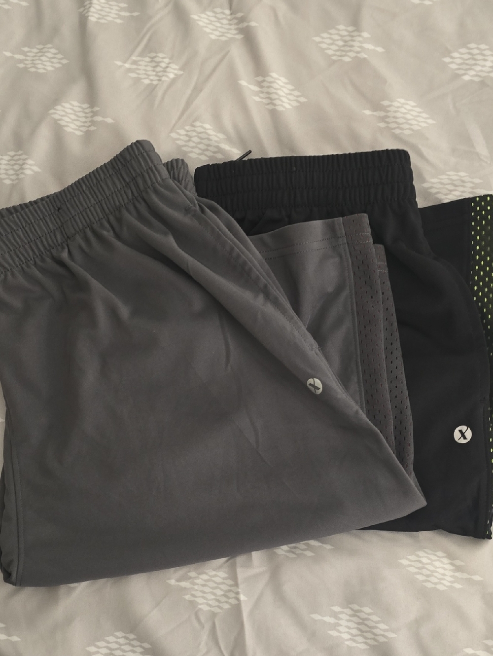 Xersion Bundlr Of 2 Black Athletic Shorts with Elastic Waistband